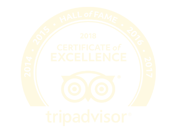 TripAdvisor Certificate of Excellence Hall of Fame award logo